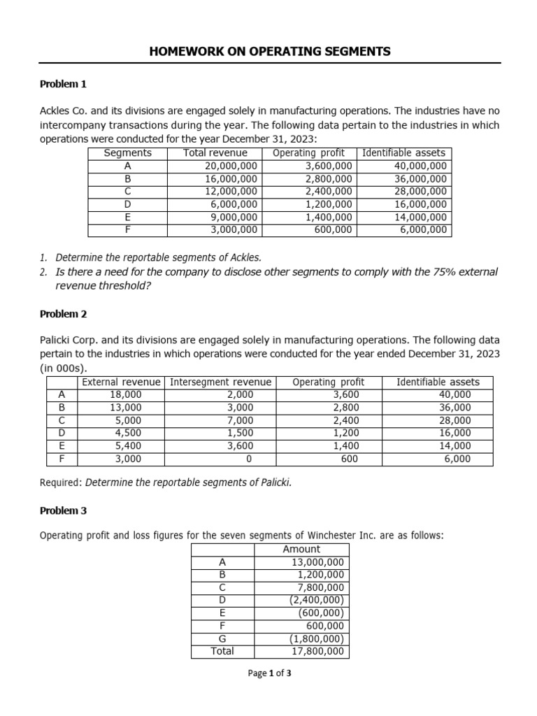 IFRS 8 Operating Segments Analysis | PDF | Income | Economies