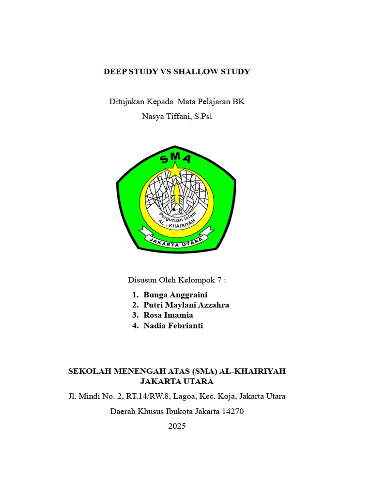 Deep Study vs Shallow Study_kel. 7 | PDF
