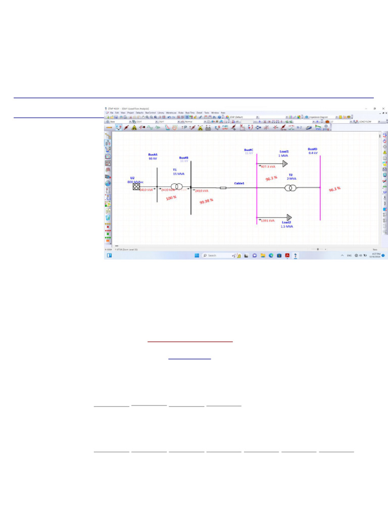 ETAP Load Flow Analysis Report | PDF | Transformer | Electric Power ...