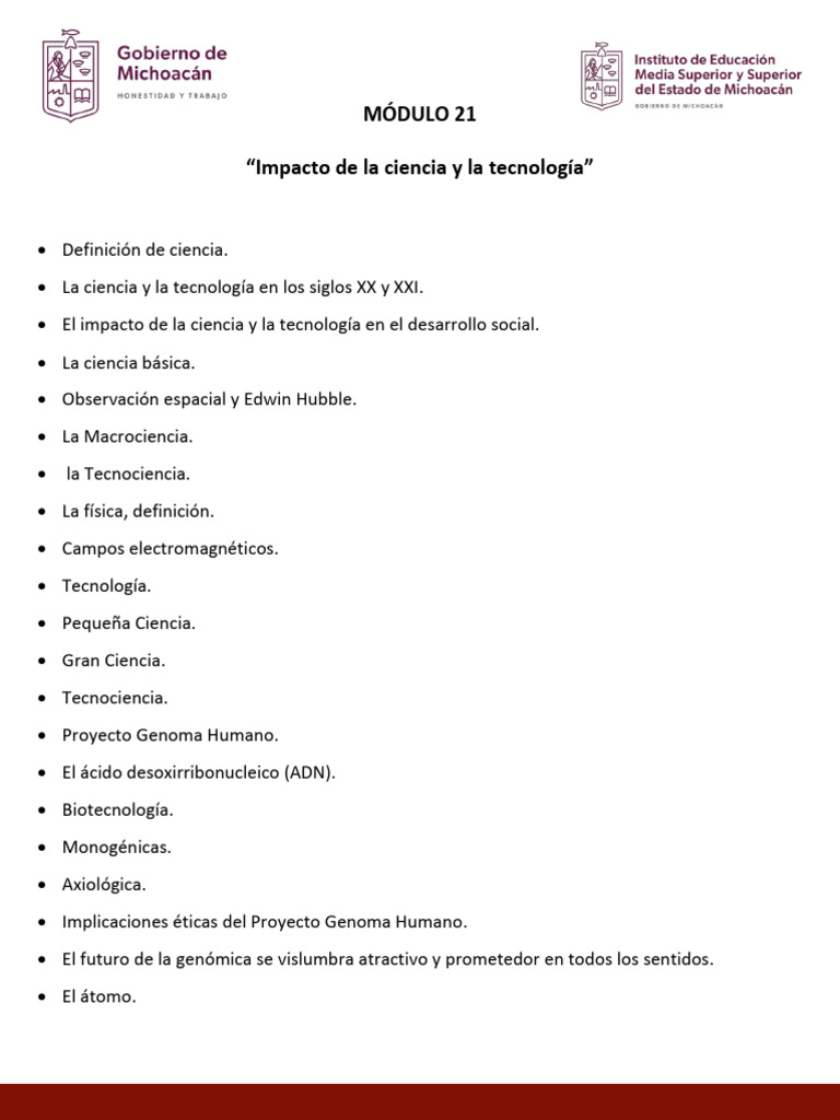 Impacto de Ciencia y Tecnología en la Sociedad | PDF