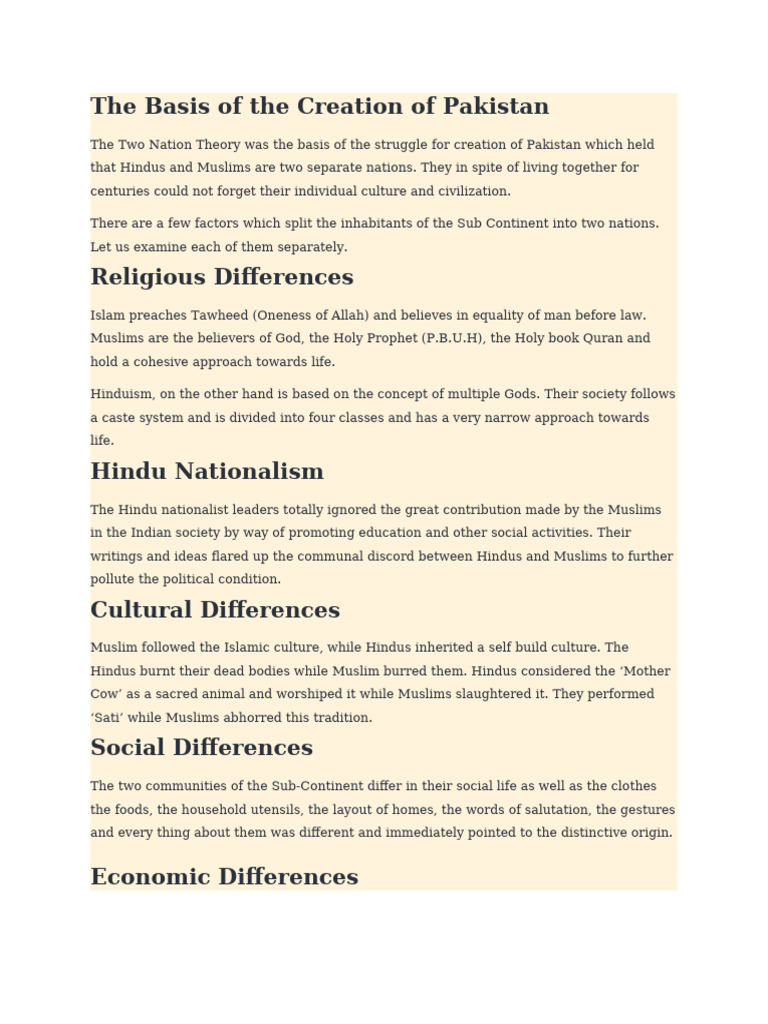 Topic=tWo Nation Theory | PDF | Urdu | Two Nation Theory