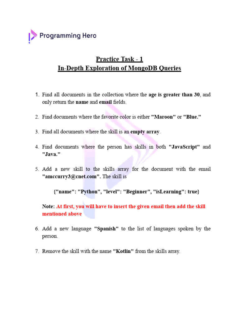 Practice Task - 1 | PDF