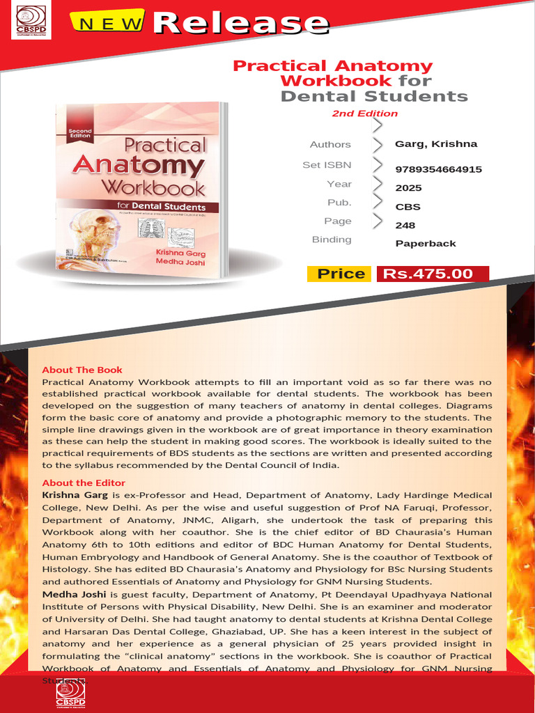 Practical Anatomy Workbook: For Dental Students | PDF | Tissue (Biology ...