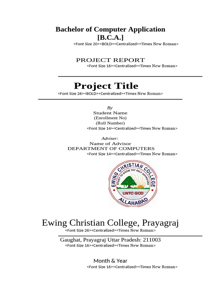 BCA SEM-6 Project Report GuideLine | PDF
