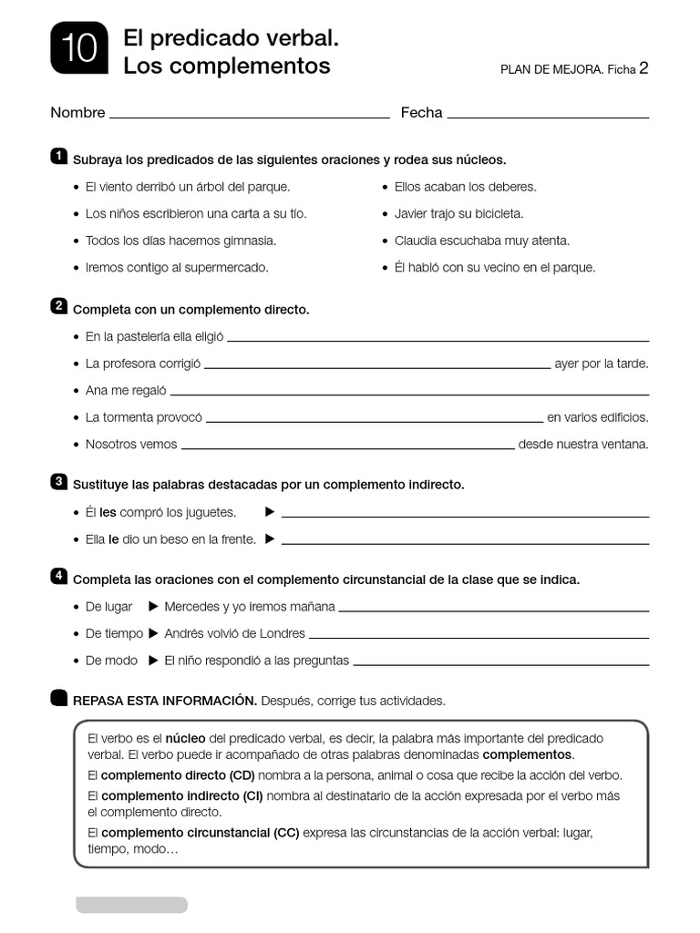 Predicado Verbal | PDF