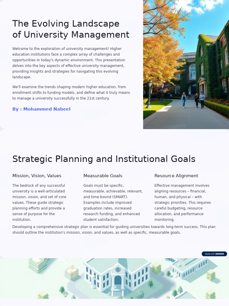 University Management Strategies Today | PDF | Goal | Strategic Planning