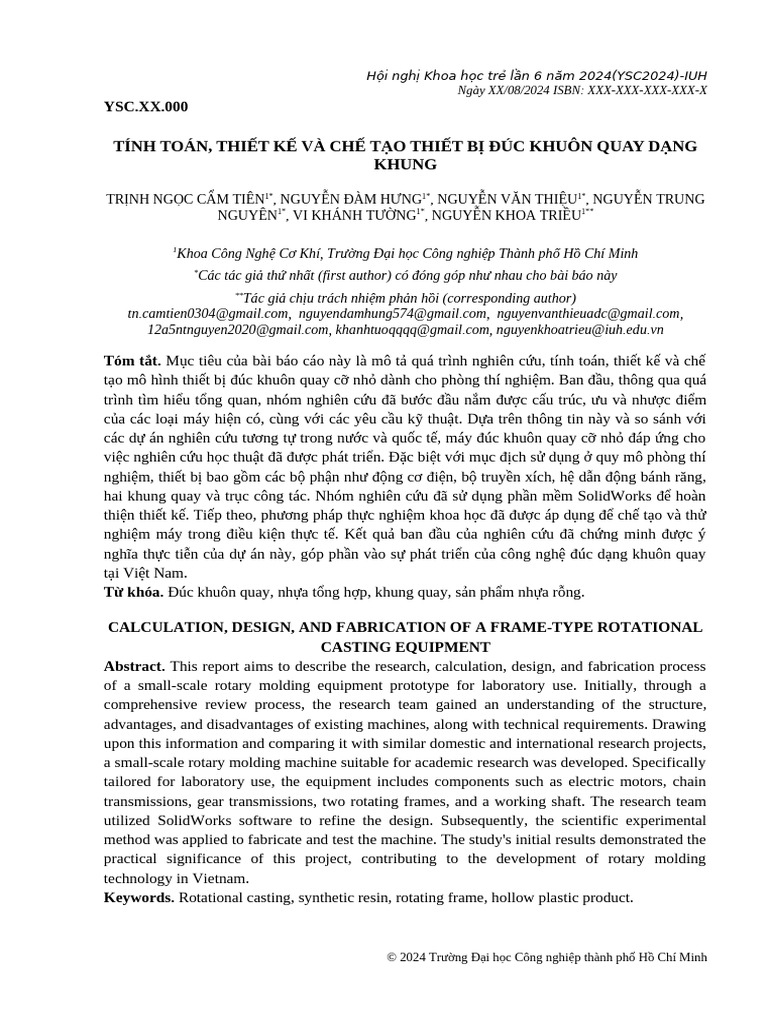 Abstract - Thiet Bi Duc Khuon Quay | PDF