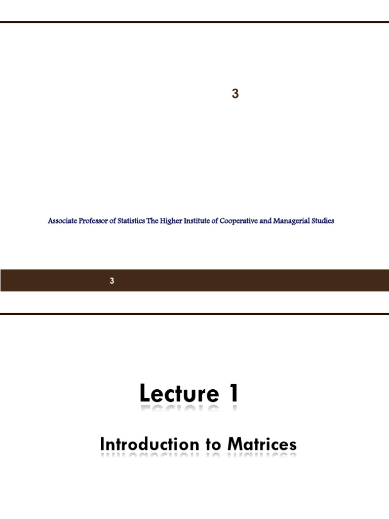 Lec 1 Math2 18-2-2025 | PDF | Matrix (Mathematics) | Linear Algebra