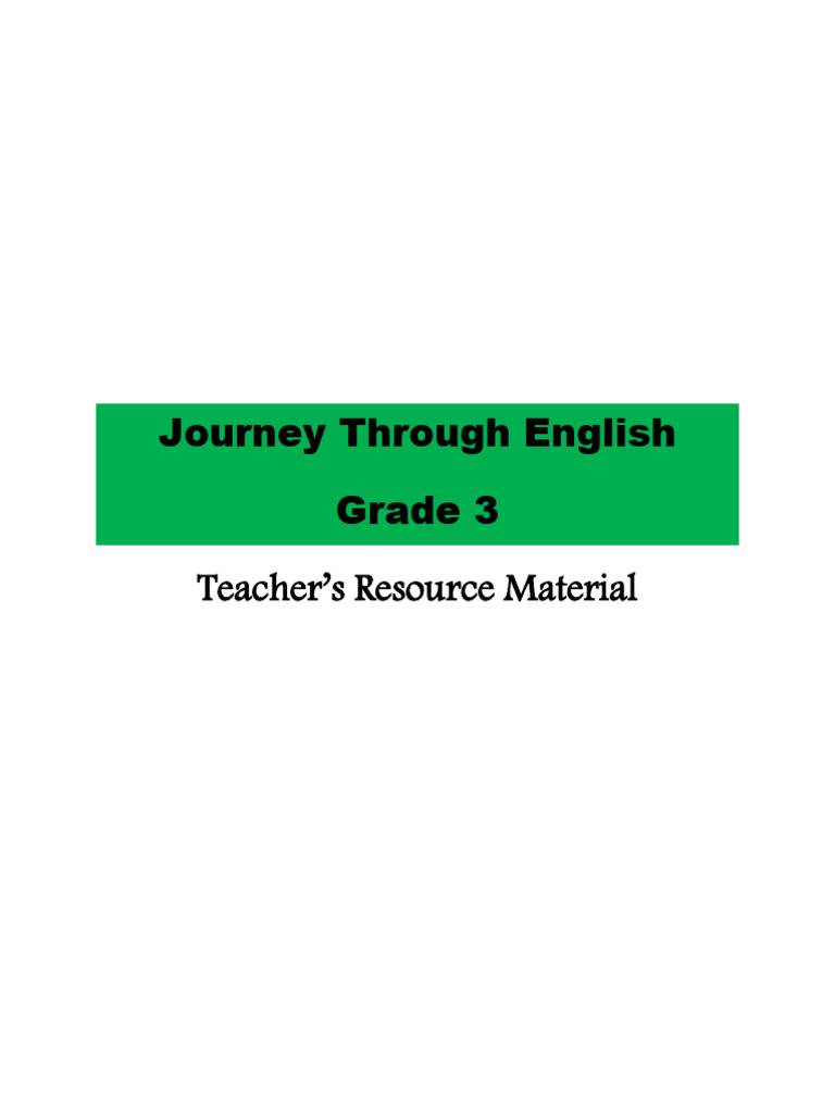 Teaching English: Grade 3 Activities | PDF | Courage | Tea