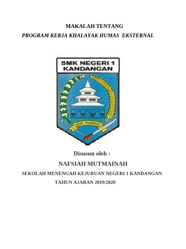 Program Kerja Humas Eksternal 2020 | PDF