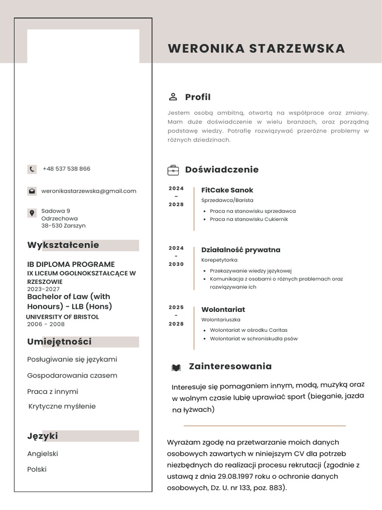 Simple Professional CV Resume-1 | PDF