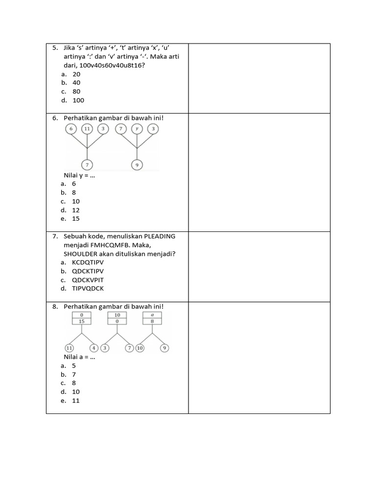 Soal Logika dan Kode Matematika | PDF