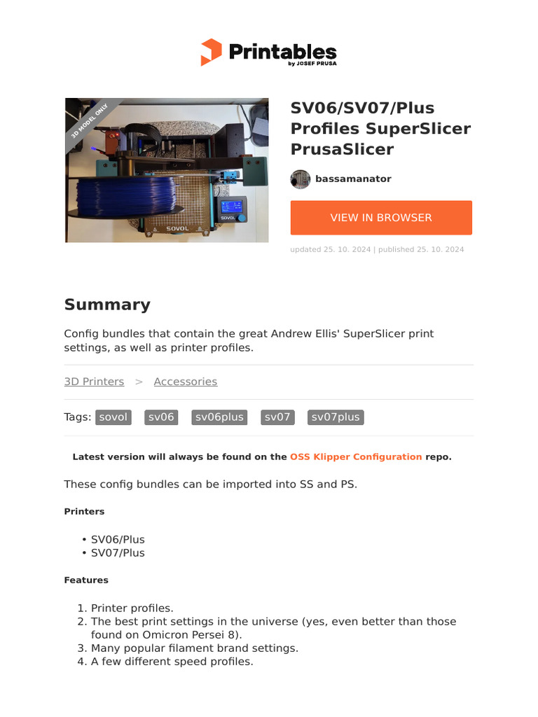 SuperSlicer & PrusaSlicer Profiles | PDF | Computing | Software