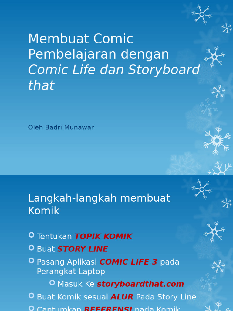 Membuat Comic Pembelajaran dengan Comic Life dan Storyboard | PDF