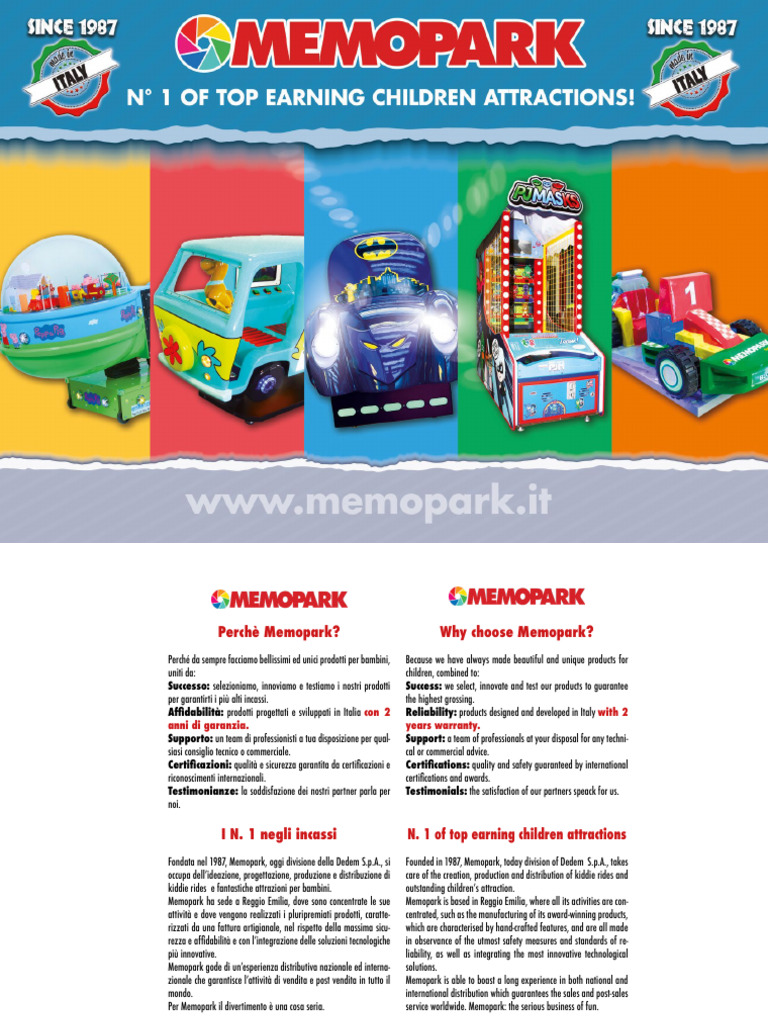 Memopark: Unique Kids' Attractions | PDF