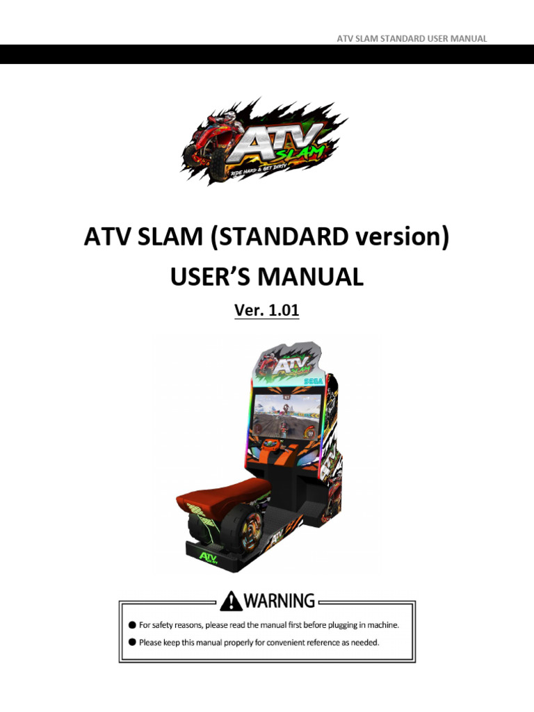 Atv Slam STD Owner's Manual | PDF | Menu (Computing) | Throttle