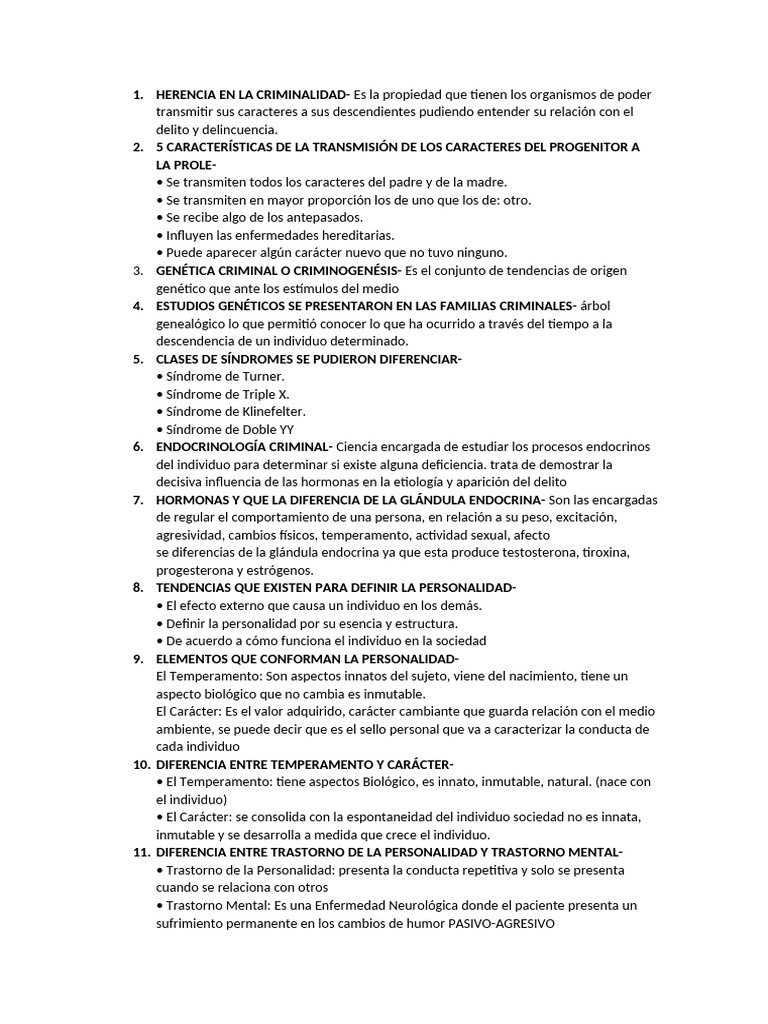 2do Parcial de Criminologia | PDF | Criminología | Violación