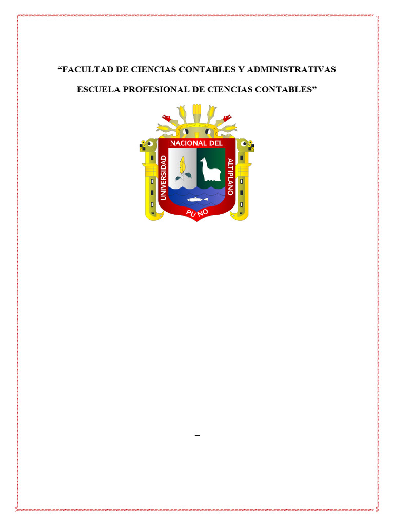 Facultad de Ciencias Contables Y Administrativas Escuela Profesional de ...