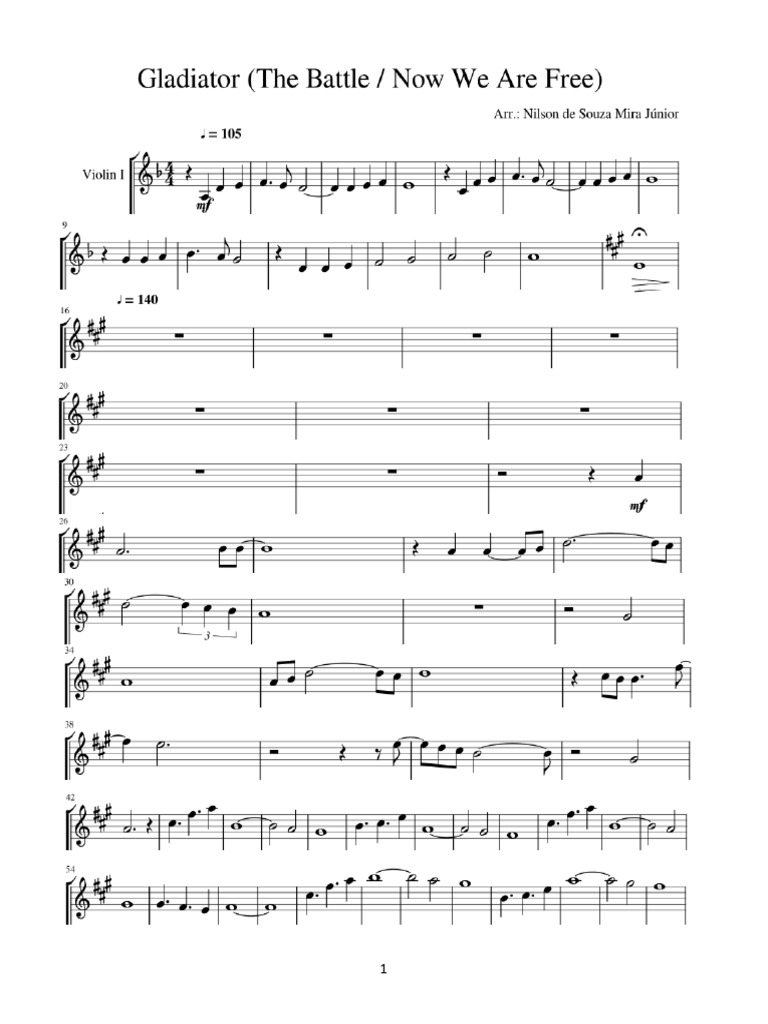 PDF-FLAUTA - GLADIATOR NOW WE ARE FREE Copia 5 | PDF