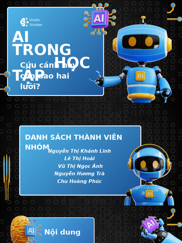 Blue and Black Futuristic Illustrative Artificial Intelligence Project ...