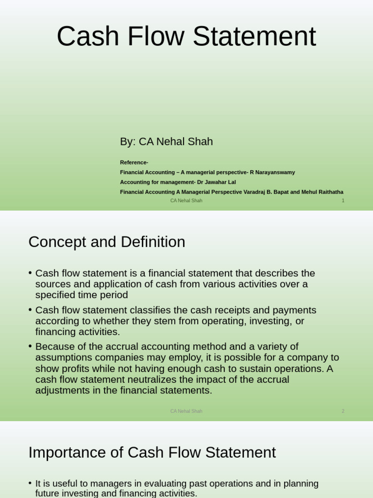 Cash Flow Statement | PDF | Investing | Cash Flow Statement
