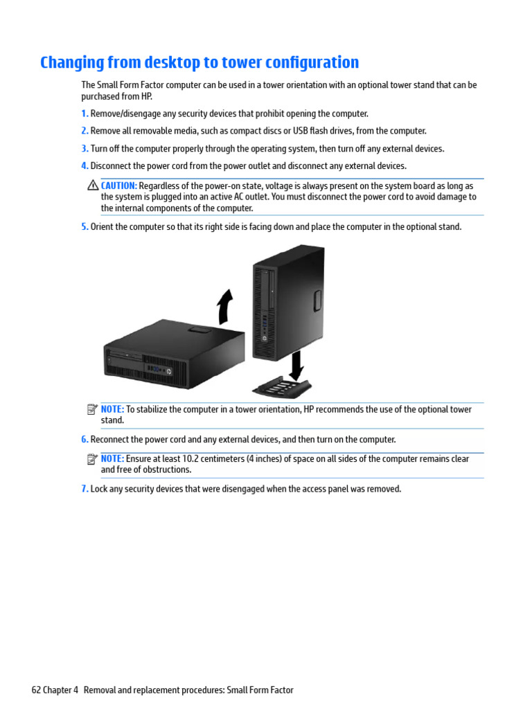 SFF to Tower Configuration Guide | PDF