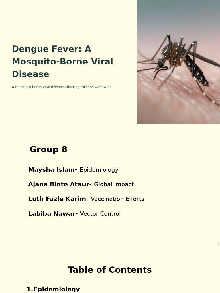 Dengue Fever A Global Health Threat | PDF | Diseases And Disorders ...