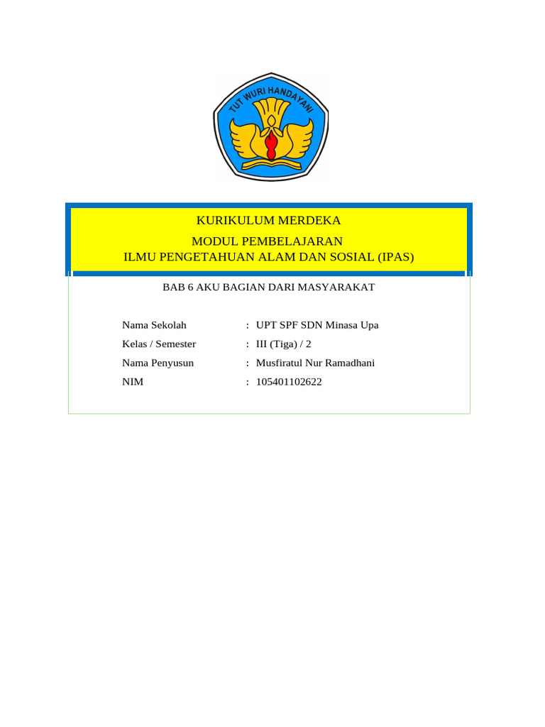 Modul Ajar Bab 6 Kls 3 Pdf