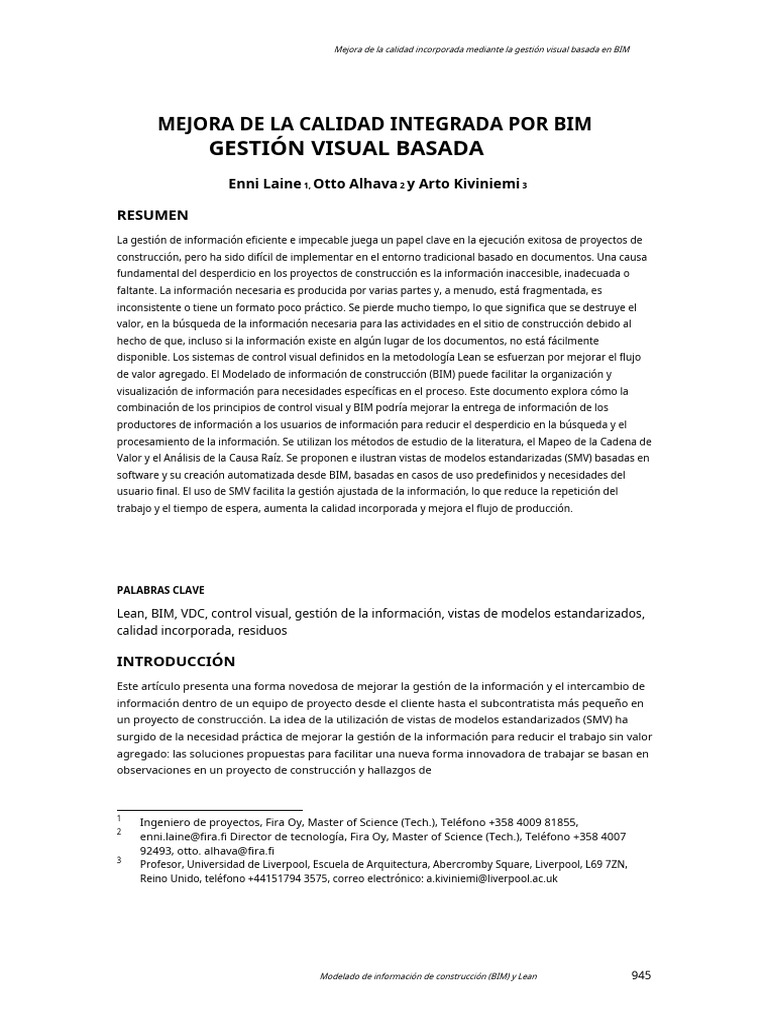 Mejora de Calidad en Construcción con BIM | PDF | Modelado de ...