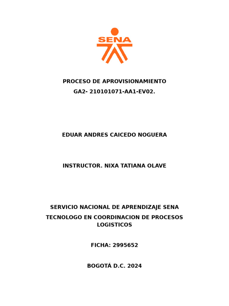 Proceso de Aprovisionamiento Eficiente | PDF | Obtención | Calidad ...
