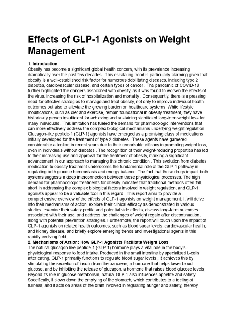 Curated visual reference: Picture Idea: Managing Weight Loss With Glp 1 Agonists Pdf Weight Loss