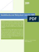 Malayalam Calendar 2009 - Small file size