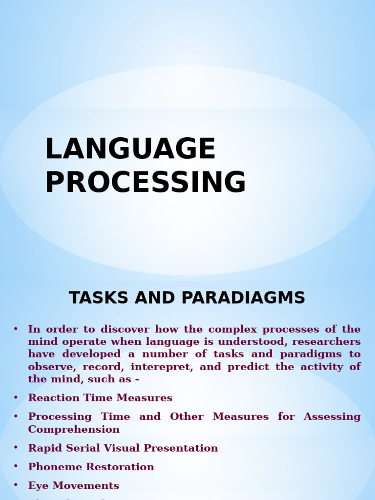 104 - Language Processing | PDF | Functional Magnetic Resonance Imaging ...