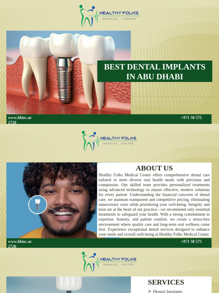 Best Dental Implants in Abu Dhabi | PDF | Dental Implant | Dentistry