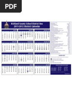 Richland One 2011-12 District Calendar - 081511 | PDF | Educational  Institutions | Educational Organizations