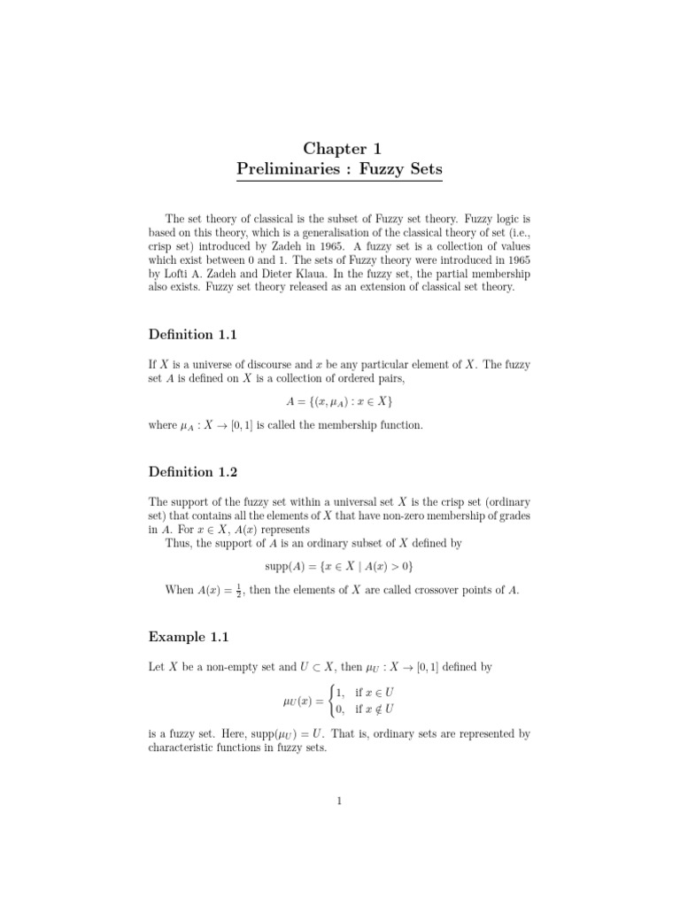 Fuzzy Sets and Soft Set Theory Overview | PDF | Fuzzy Logic ...