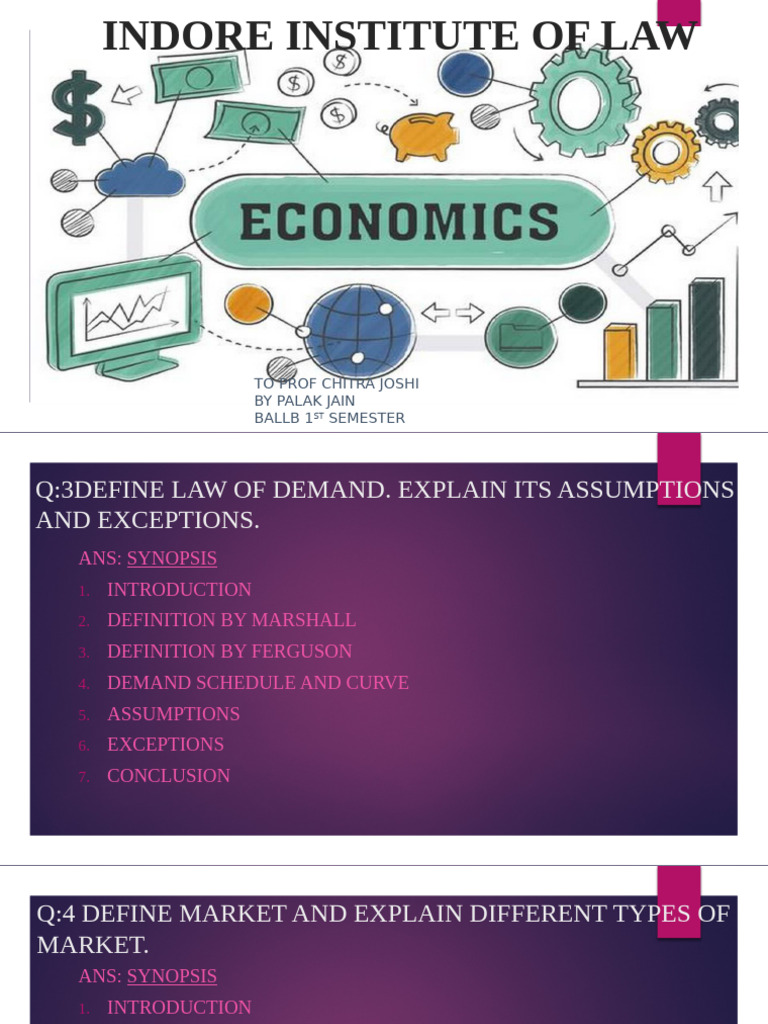 Economics Concepts Overview | PDF