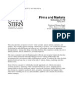 Firms & Markets Syllabus