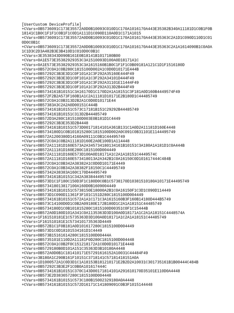 User Custom Device Profile Data | PDF