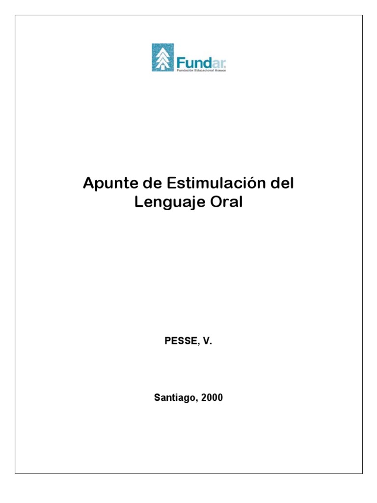 Taller de Estimulación del Lenguaje Oral | PDF | Artes del Lenguaje y ...