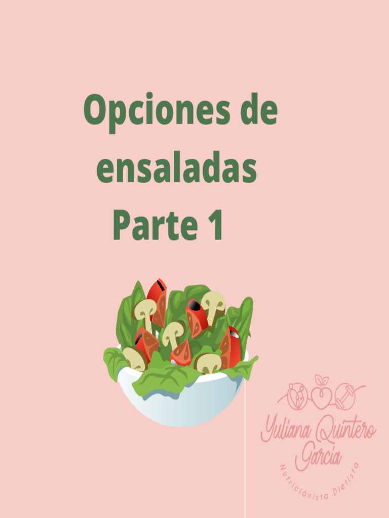 Recetas Variadas de Ensaladas Saludables | PDF | ensalada | Cilantro