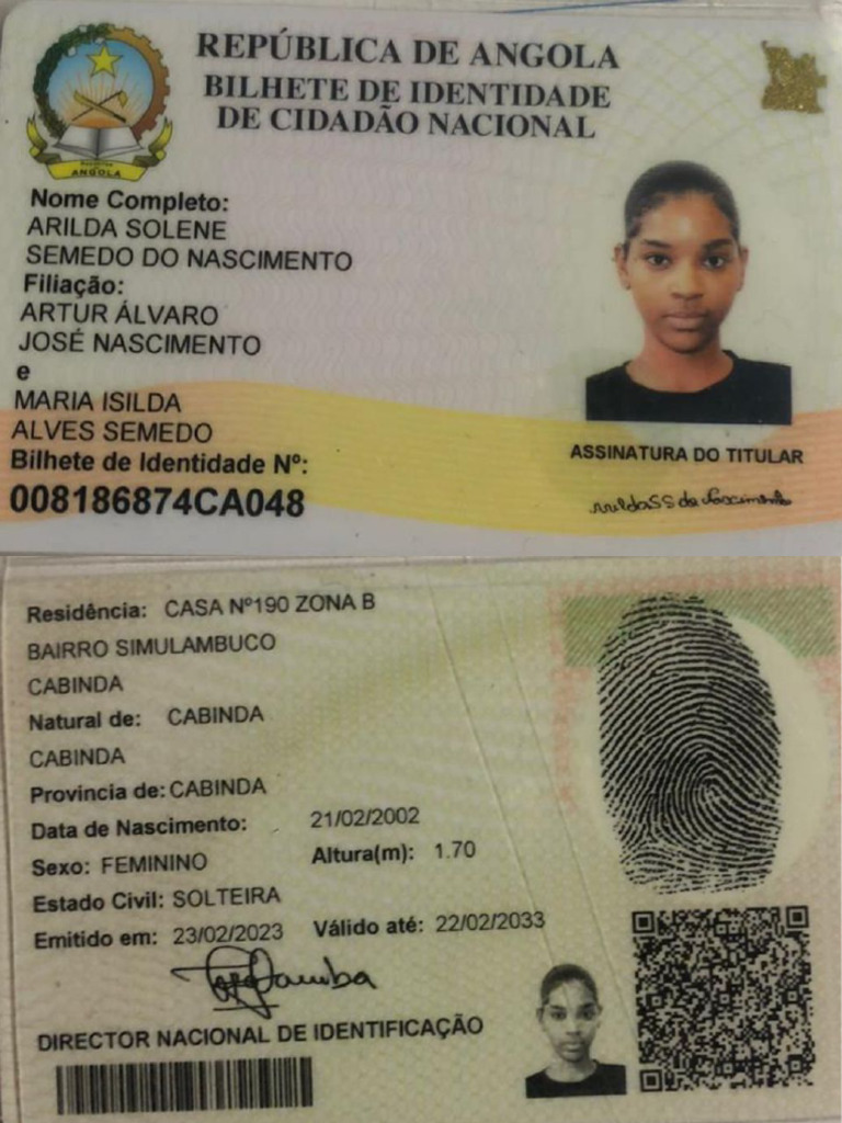 Arilda Nascimento BI | PDF