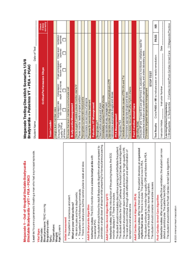 ACLS, Megacode Testing | PDF