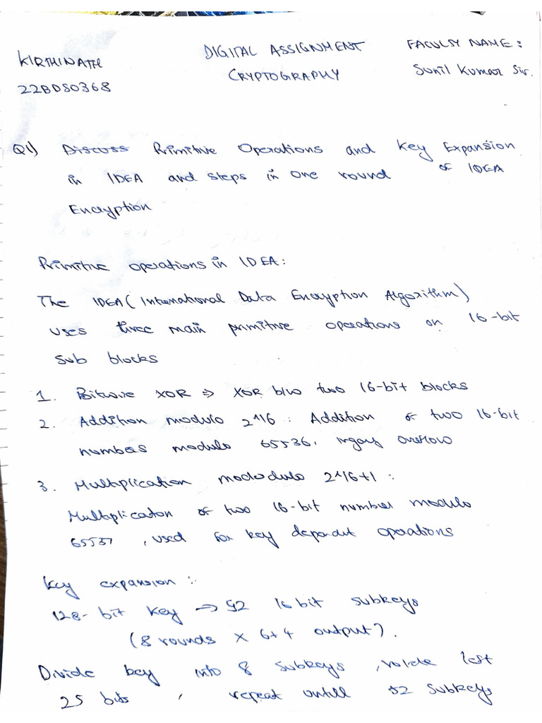 CRYPTOTHEORYDA22BDS0368 | PDF