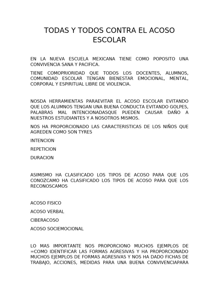 Estrategias contra el acoso escolar 2025 | PDF