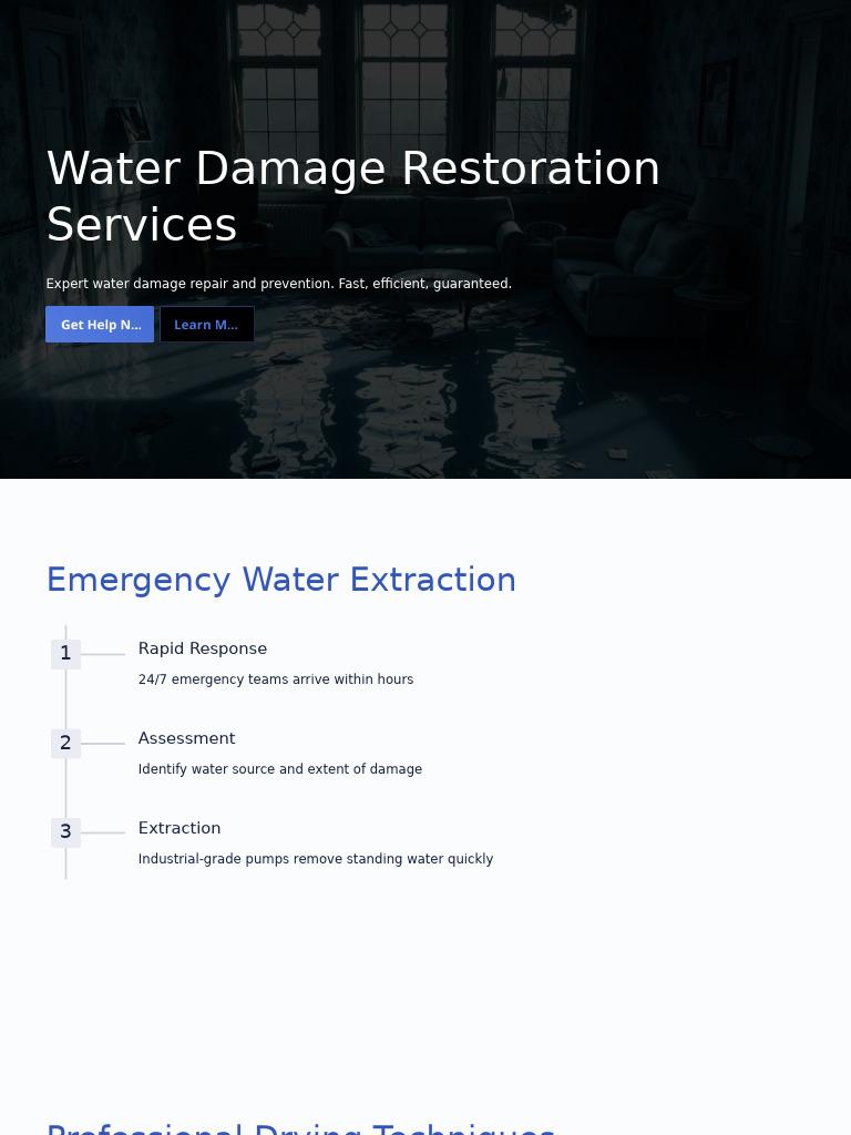 Water Damage Restoration Services Guide | PDF | Civil Engineering ...