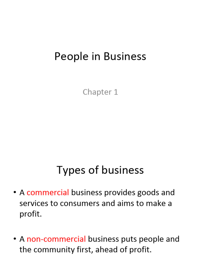 People in Business Chapter 1 Year 10 | PDF | Employment | Stakeholder ...