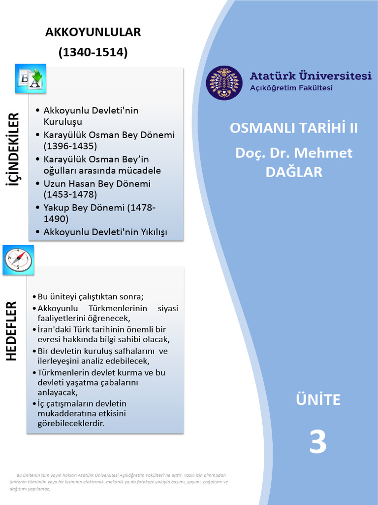 Osmanli Tarihi Ii Dağlar: Doç. Dr. Mehmet | PDF