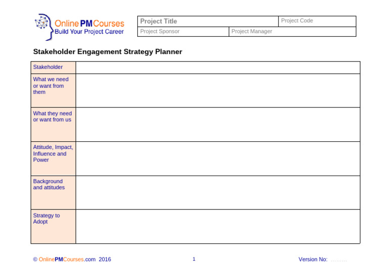 Stakeholder Engagement Strategy Guide | PDF