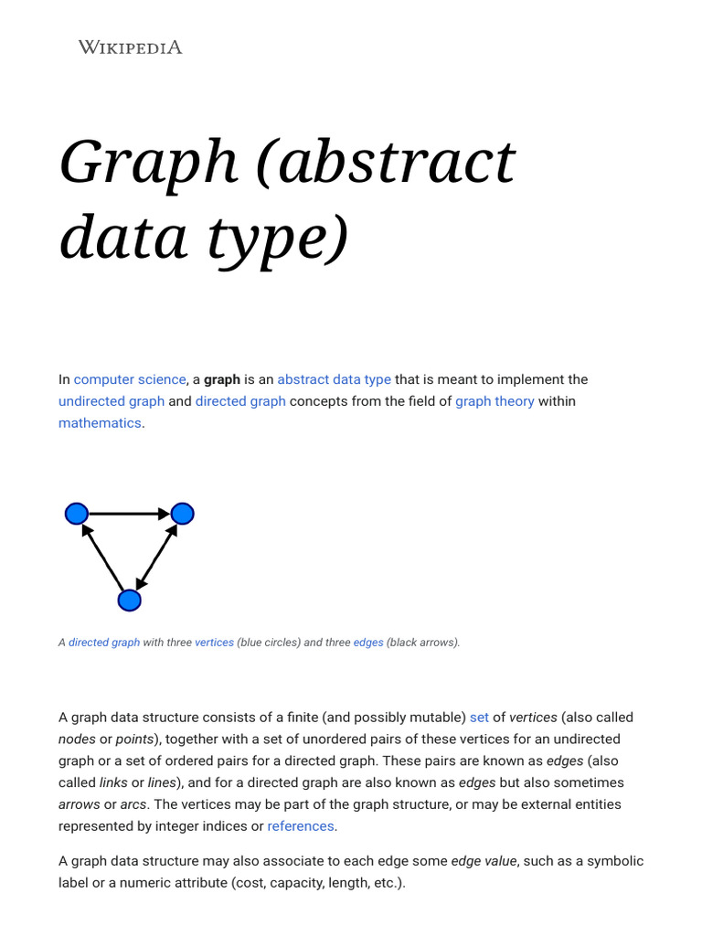 Graph Abstract Data Type Overview | PDF | Vertex (Graph Theory ...